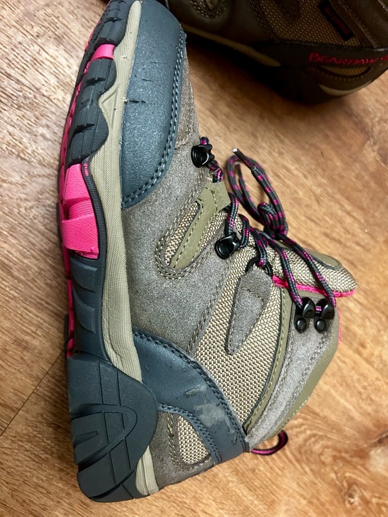 GUC BEARPAW Women's Corsica Wide Mid-Cut Hiking Boots 4390X Taupe/Pink Size 7 - Picture 5 of 12